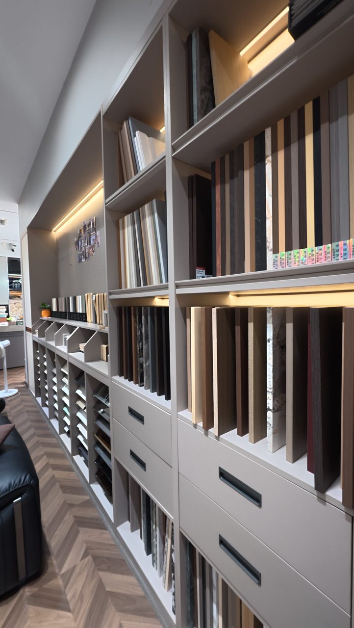 Material samples on display